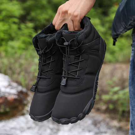 Winter Fleece-Lined Thickened Warm Snow Boots, Waterproof and Non-Slip Cotton Shoes for Outdoor Hiking, 2024 Unisex Snow Outdoor Wear