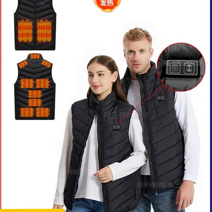 New Smart Heating Vest Dual-Control Constant Temperature Warm Outdoor Heating Clothing for Men and Women, Cold-Proof and Warm Electric Heating Vest for Women