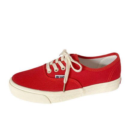 608 classic canvas shoes women's Korean-style ulzzang versatile preppy style flat retro Hong Kong style ins board shoes for students