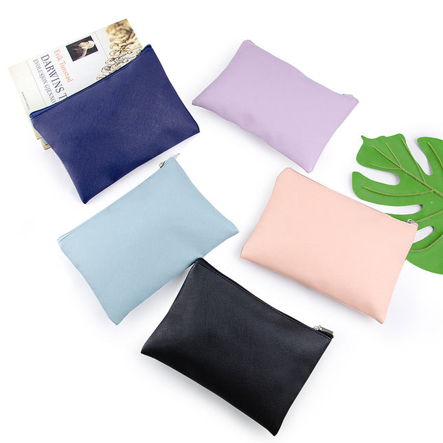 Cross-Border Hot Model Spot Pu Leather Simple Cosmetics Bag Portable Women's Cosmetic Bag Small Carry-On Women's Coin Purse