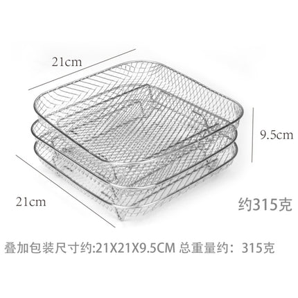 Special BBQ Grill for Air Fryer Toast Rack Steaming Rack 304 Stainless Steel Double Layer Skewers Rack