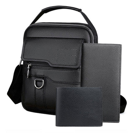 Men's Handbag Shoulder Bag Casual Business Travel Leather Bag Crossbody Bag Men's Cross Bag Simple Men's Bag Crossbody Bag