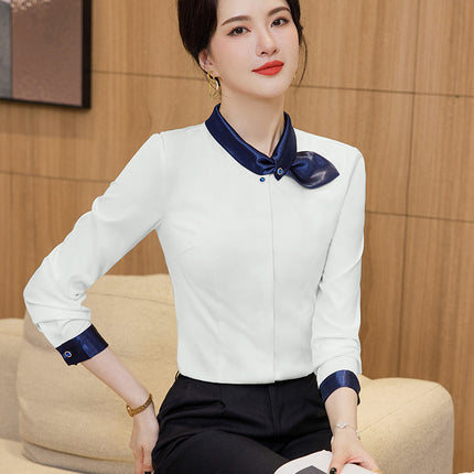 Stewardess Business Dress Shirt Hotel Front Desk Work Clothes suit Female Beautician Clothing Real Estate Consultant Women's Clothing suit