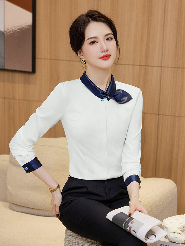 Stewardess Business Dress Shirt Hotel Front Desk Work Clothes suit Female Beautician Clothing Real Estate Consultant Women's Clothing suit