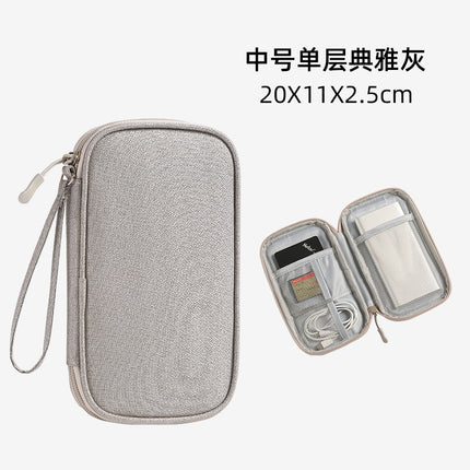 Large Data Cable Bag Storage Waterproof Multifunctional Headphone Power Cable Storage Bag Portable Three-Layer Storage Bag
