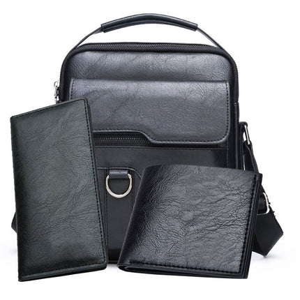Portable Crossbody Bag Men's Shoulder Bag Retro Vertical Backpack Official Document Business Men's Bag Casual Men's Leather Bag Satchel