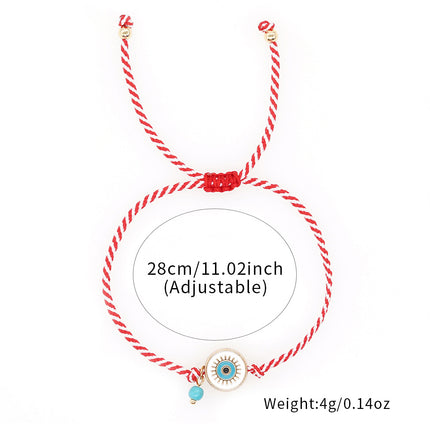 Cross-border Explosions Fashion Simple Martis Bracelet White Eyes Turquoise Red and White Rope Bracelet for Women