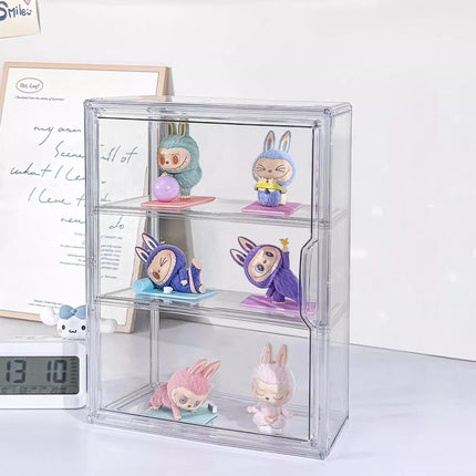 Blind Box Storage Display Box Bubble Mart Labubu Figure Storage Desktop Dust-Proof Transparent Acrylic Display Cabinet
