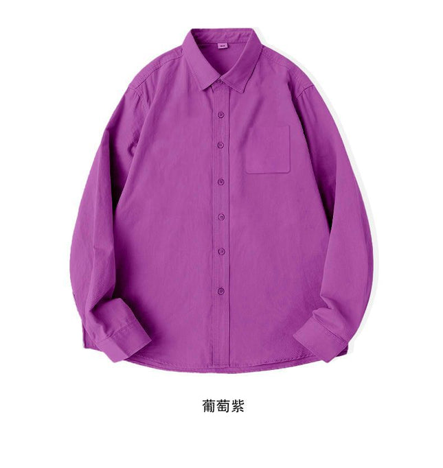 100% Cotton Light Luxury Vintage Ancora Red Shirt Women's Inner Base Loose Flattering Long-sleeved Shirt for Outer Wear