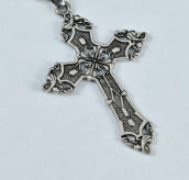 European and American Baroque Cross Necklace Women's Stylish Retro Bohemian Cold Style Pendant Sweater Chain Gothic