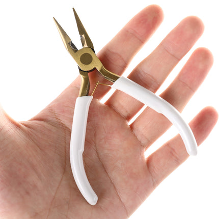 Gold-Plated Needle-Nose Pliers, Diagonal Pliers, Jewelry Tools, Cutting Pliers, DIY Accessories, Handmade Bracelets, Necklaces, Gold-Colored Pliers