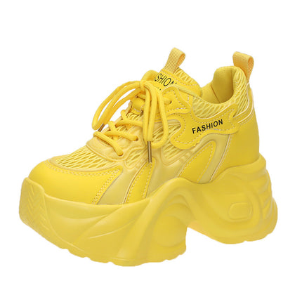 10cm Thick-Soled Height-Increasing Dad Shoes for Women, Mesh 2025 Summer Breathable New Versatile Casual Sports Shoes