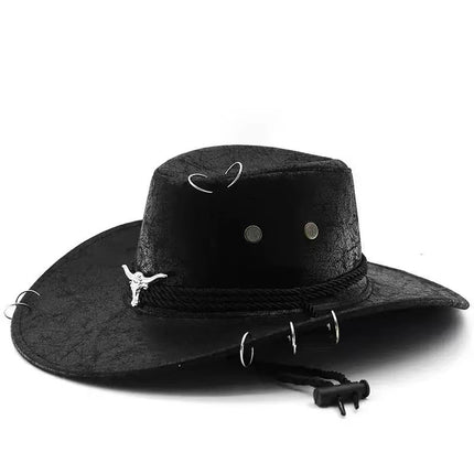 Solid Color Light Board Felt Western Cowboy Hat Outdoor Autum Hat Women's Simple French Hat Men's High-End