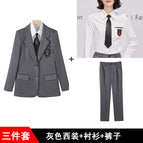 Gray suit + shirt + pants / S