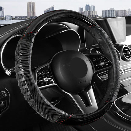Four-Season Universal Anti-Slip Breathable and Wear-Resistant Car Steering Wheel Cover Honeycomb Three-Dimensional Handle Cover Cross-Border Automotive Supplies