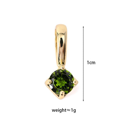 European and American Fashion Free Assembly DIY Accessories Twelve Birthstones December Birthstone Pendant Colorful Zircon Color Retention