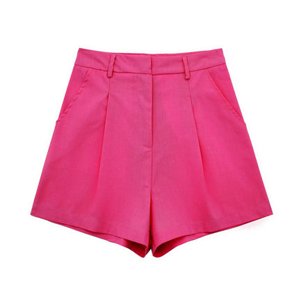 European and American 2023 New Fashion Women's Blended Vest Vest 7747356 High Waist Casual Shorts 7748356 Trendy