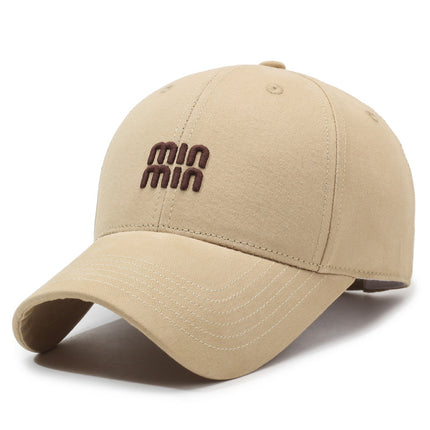 Good Fit, Good-Looking Baseball Cap for Women with Small Face, Fashionable and Versatile Peaked Cap with Embroidered Letters, Casual Sun Hat