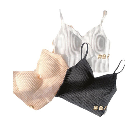 U-Shaped Backless Strapless Bra with No Underwire, Push-Up Bra for Women, Seamless, Minimizes Large Bust Appearance