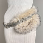 Explosive rhinestones off-white fur