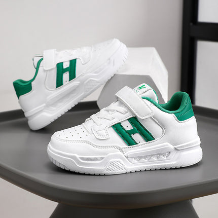 Children's White Shoes Boys and Girls 2025 Spring Summer and Autumn Leisure Sports Soft Sole Board Shoes Lightweight for Students and Teenagers