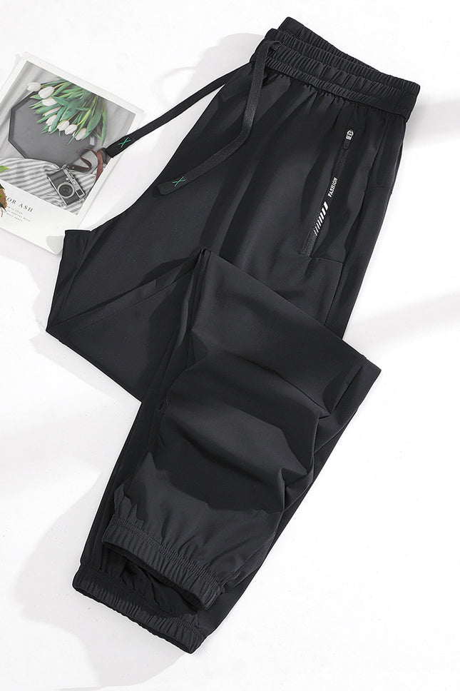 2025 New Summer Sun Protection Clothing for Women, Ice Silk Quick-Drying Pants for Couples, Thin, Same Style for Men and Women, Drapedy High-Elastic Casual Pants