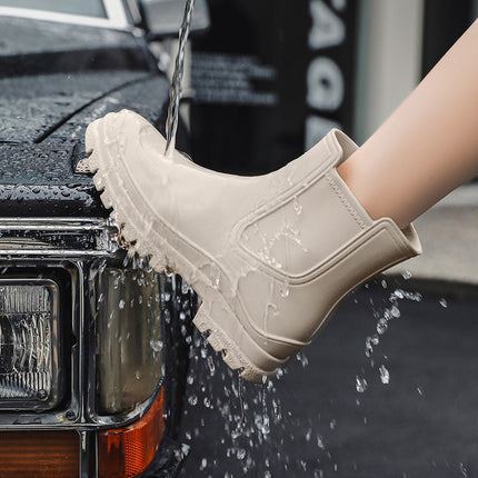 Cross-border women's new water shoes plastic waterproof shoes outdoor work rain shoes light non-slip rubber shoes kitchen overshoes