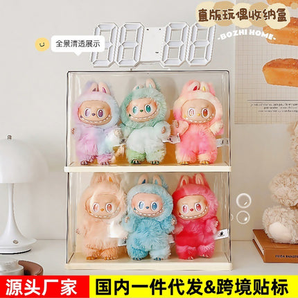 Labubu Vinyl Display Box Transparent Plush Doll Doll Hand-Made Bubble Matra Boubu Dust-Proof Storage Box