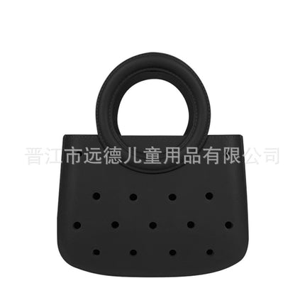 The Latest Popular Eva Pure Color DIY Hole Bag Waterproof Cosmetics Bag Vegetable Basket Beach Bag Fashionable Cut Out Travel