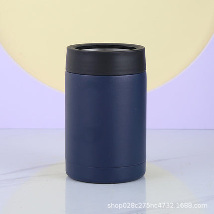 Cross-Border 12oz Double-Layer Vacuum Cold Storage Tank 304 Stainless Steel Beer Tank Outdoor Portable Car-Mounted Coke Tank Wholesale