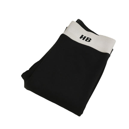 Yiwu winter fleece-lined thick pants women wear HB letters waist leggings warm slim leggings wholesale