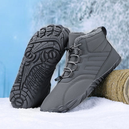 Cross-border New Outdoor Cotton Shoes Couple Non-slip Waterproof Snow Boots Fleece-lined Thickened Hiking Shoes Women's Hiking Camping Shoes
