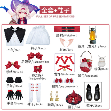 Children's Genshin Impact Cos Suit Keli Witch Suit Lolita Cosplay Game Costume Full Set