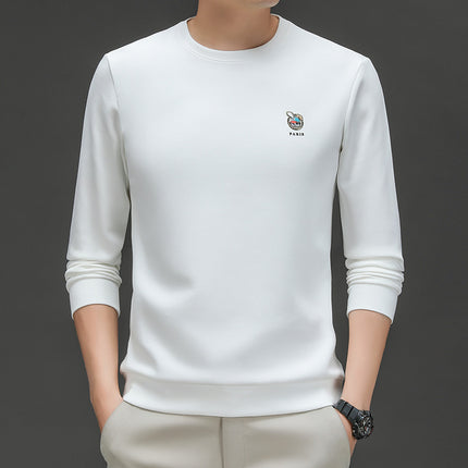 Ming Di Mouse Men's Autumn New Easiest for Match Long Sleeve T-Shirt Tops Fashionable Round Neck Bottoming Shirts Men's Sweatshirts
