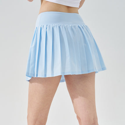 Spring and Summer New Dopamine Yoga Short Skirt Anti-running Fake Two-piece Tennis Skirt Quick-drying Fitness Sports Skirt Pleated Skirt
