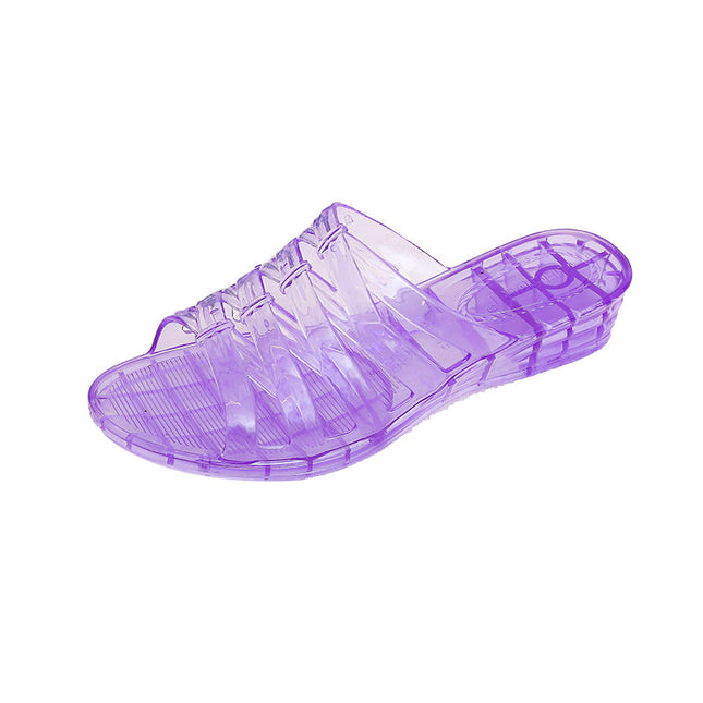Transparent Jelly Slippers for Women, Non-Slip, Wear-Resistant, Thick-Soled, Suitable for Bathroom, Home, and Outdoor Use, Odor-Resistant