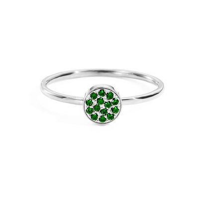 St.Delan Stainless Steel Full Diamond Ring Accessible Luxury Birthstone Ring Women's Titanium Steel Ring Cross-Border Jewelry Ring