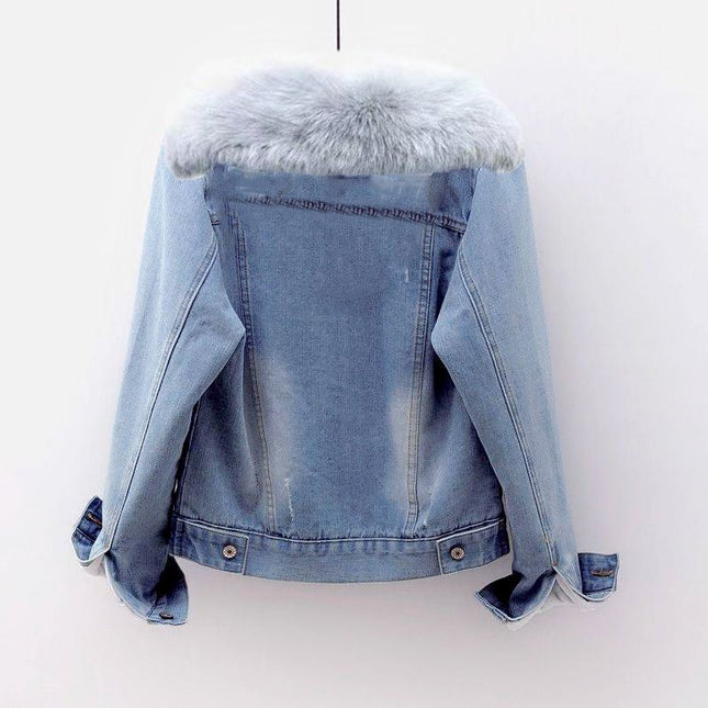 Denim Jacket for Women, Autumn and Winter, 2025 New Style, Velvet, Thickeneding, Western Style, Slim Fit, Versatile, Slimming Look, Popular Outer Wear Cotton Outwear