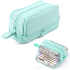 Oxford cloth four-open pencil case [mint green]