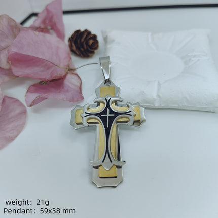 Factory direct Amazon AliExpress European and American fashion personality stainless steel men's pendant necklace wholesale