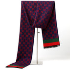 cc imitation cashmere-blue red / 180*30cm