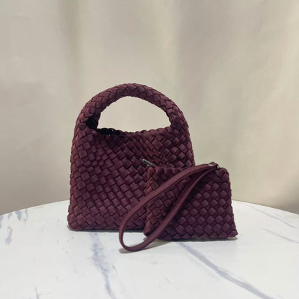 Cross-border Nylon Cloth Woven Bag Diving Material Bag Large Capacity Portable Vegetable Basket Bag Chain Crossbody Bag