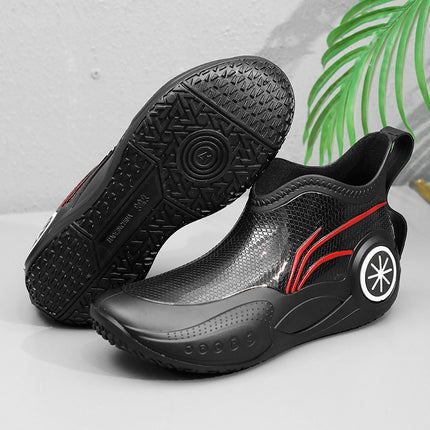 Short-Tube Rain Boots for Men, Non-Slip and Wear-Resistant, Suitable for Fishing and Water Activities, 2026 Men's Waterproof Kitchen Rain Boots, Beach Shoes