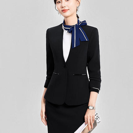 Professional suit Women's Autumn High-end Fashion Temperament Hotel Front Desk Women's Work Clothes Beauty Salon Jewelry Store Tooling