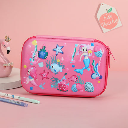 Student Cartoon Stationery Box Large Capacity Storage Box 3D Stationery Bag Cute Pencil Box Creative Pencil Bag