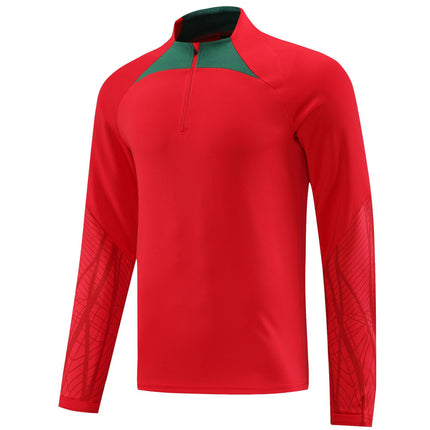 Foreign trade wholesale semi-pull football uniforms training clothes outdoor sports running long sleeve sportswear autumn and winter group clothes appearance clothes