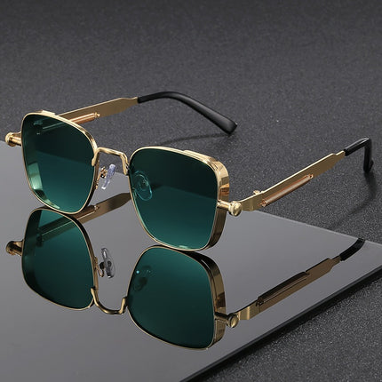 2026 New Small-Frame Retro Steampunk Style Sunglasses with a European and American Universal Personality, Steampunk Metal Sunglasses