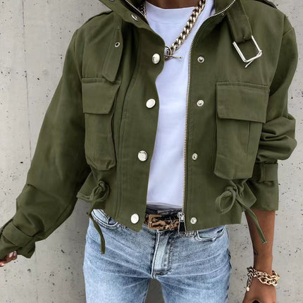 2026 Spring Women's Jacket Amazon Aliexpress New Cross-Border Printed Short Casual Jacket Women's Top