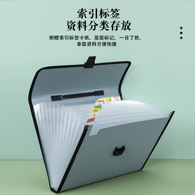 Large Capacity Portable Folder Test Paper Storage Folder Data File Briefcase a4 Multi-Layer Diamond Organ Bag