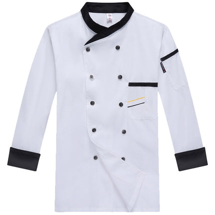 Winter Chef Work Clothes Men's Long Sleeve Winter Restaurant Kitchen Clothes Autumn and Winter Chef Clothes Autumn and Winter Clothes Women